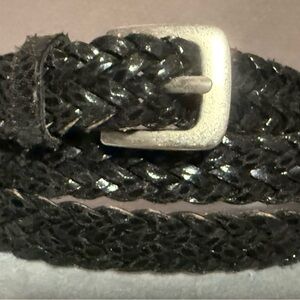 Lane Bryant Braided Leather Belt - Black